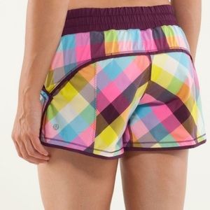 Lululemon Shake & Break plaid shorts